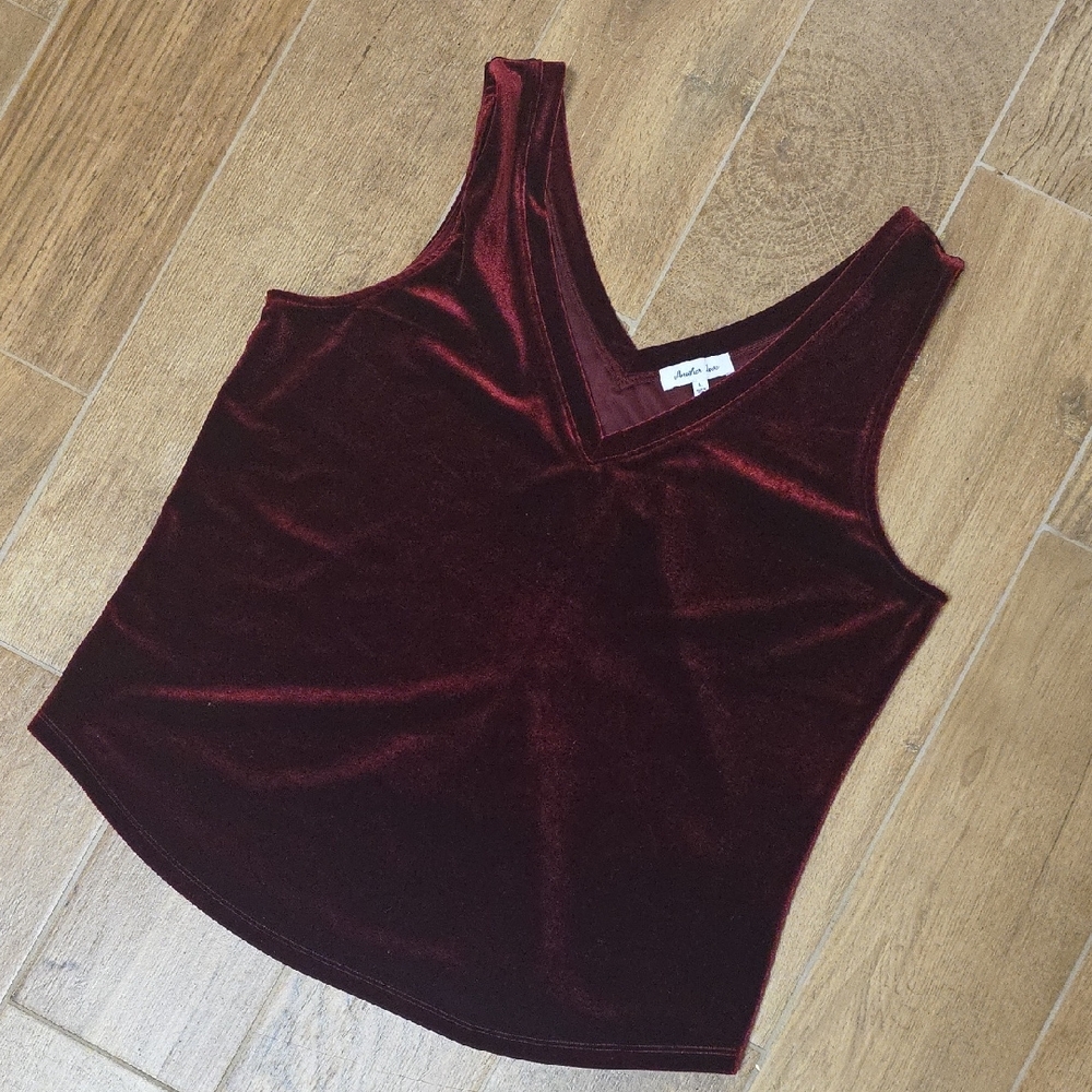 Another Love Velvet Wine Tank Top